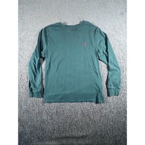 Polo Ralph Lauren Shirt Boys Medium Green Red Pony